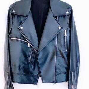 Biker Chick Moto Faux leather Zipper Detail Motorcycle Jacket Missing inside tag